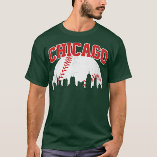 T-shirt Vintage Chicago Skyline City Gameday Retro Vintage