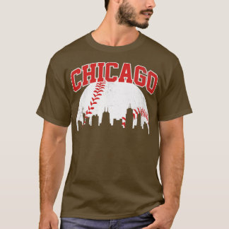 T-shirt Vintage Chicago Skyline City Gameday Retro Vintage