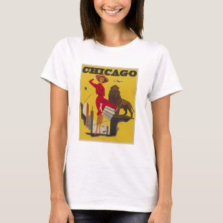T-shirt Vintage Chicago USA Air Travel Publicité