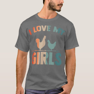 T-shirt Vintage Chickens Farmhouse pour fermiers Agri