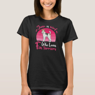 T-shirt Vintage Chien Juste Une Fille Qui Aime Fox Terrier