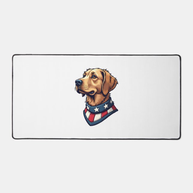 T-shirt vintage chien mascotte Retriever patriotiq (Recto)