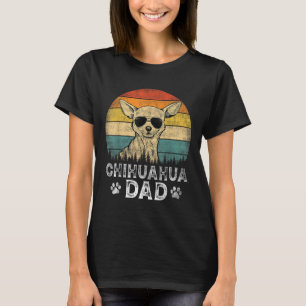 T-shirt Vintage Chihuahua papa Amoureux de les chiens père