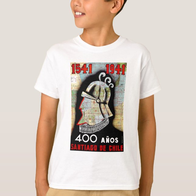 T-shirt Vintage Chili Santiago Voyage (Devant)