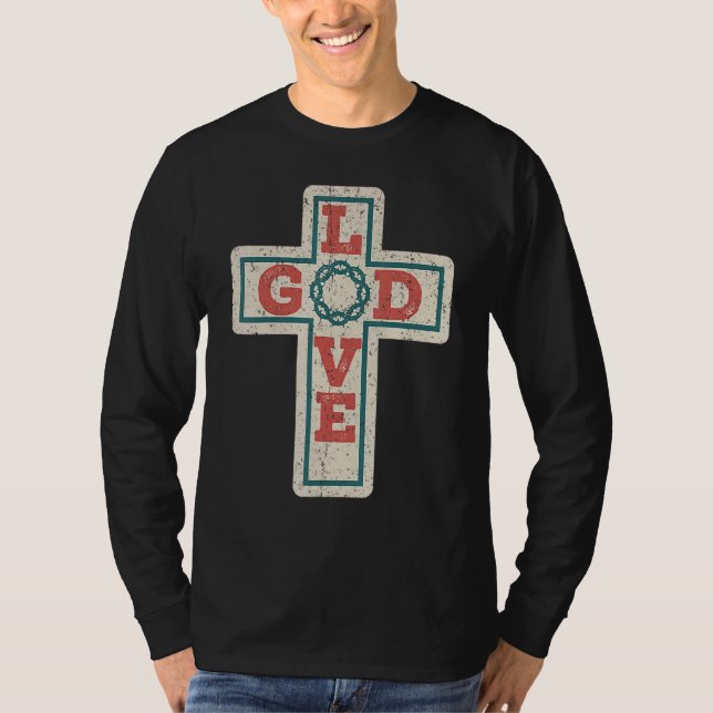 T-shirt Vintage Christian Cross (Devant)