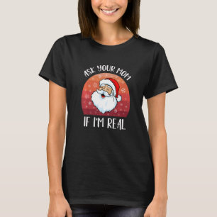 T-shirt Vintage Christmas Père Noël demandez à votre mère 