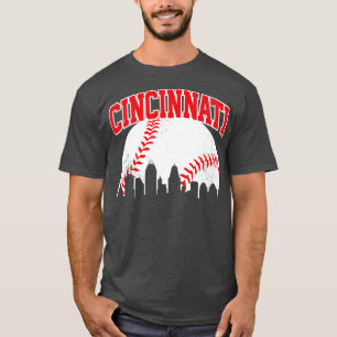 T-shirt Vintage Cincinnati Skyline City Gameday Retro Vint