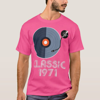 T-shirt Vintage Classic 1971 Vinyl Record Player Musique L