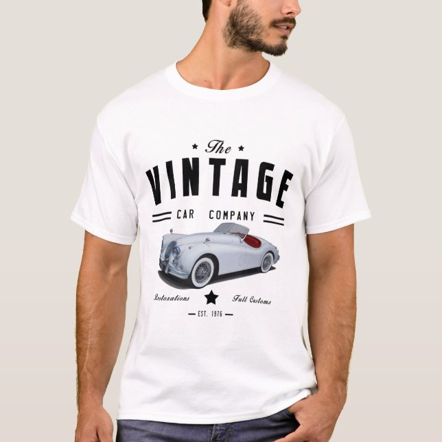 T-shirt Vintage Classic Car Company (Devant)