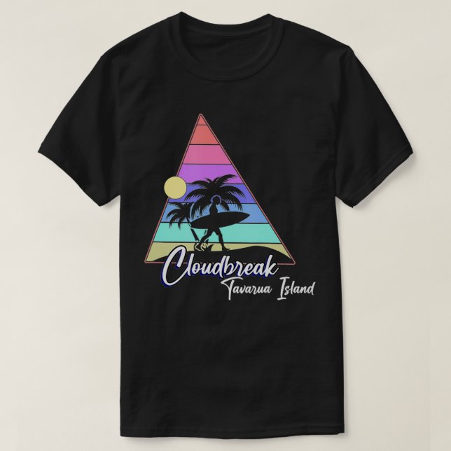 T-shirt Vintage Cloudbreak Fiji Surf (Design devant)