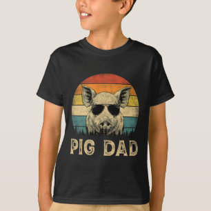 T-shirt Vintage Cochon Papa Cochon Amateurs Papa Papa Papa
