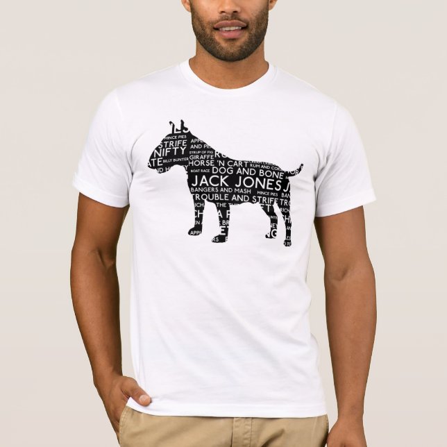 T-shirt Vintage Cockney Slang Bull Terrier (Devant)