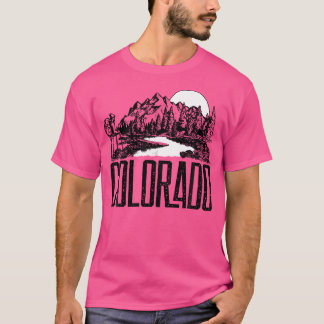 T-shirt Vintage Colorado Randonnée Retro Mountain Backpack