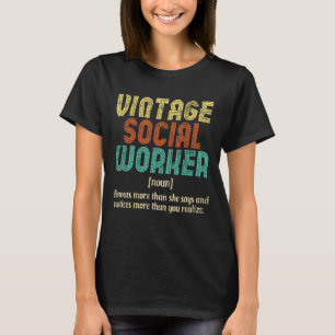 T-shirt Vintage Communauté des travailleurs sociaux Foncti