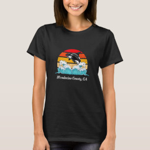 T-shirt Vintage Comté de Mendocino CA Trouvé Orca Tueur