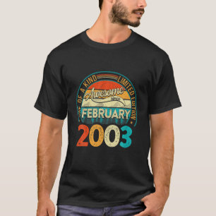 T-shirt Vintage consterné stupéfiant depuis février 2003 1