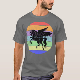 T-shirt Vintage Conte de fées Volant Unicorne