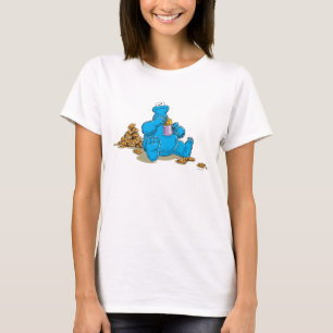T-shirt Vintage Cookie Monster Manger Cookies