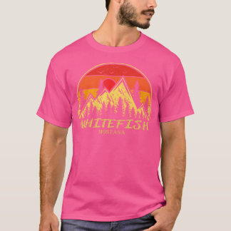 T-shirt Vintage corégone Montana Mt Mountains Randonnée Ra