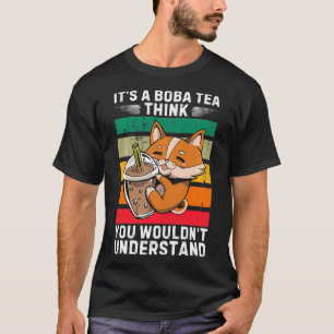 T-shirt Vintage Corgi C'Est Un Boba Tea Penser Que Vous N'