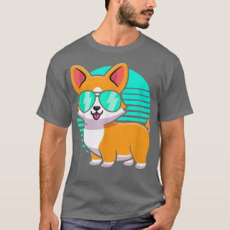 T-shirt Vintage Corgi Enfants Garçon Fille Funny Corgi Ret