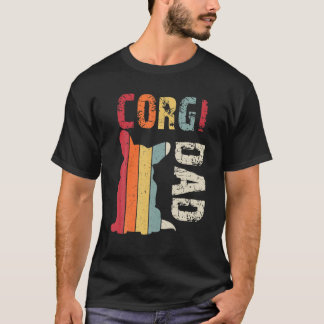 T-shirt Vintage Corgi Papa Père Cool Amoureux des chiens R