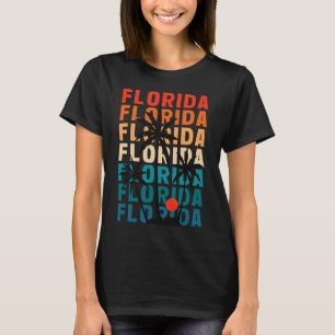 T-shirt Vintage couleur coucher de soleil pour fem