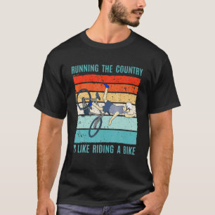 T-shirt Vintage Courir Le Pays, C'Est Comme Faire Un Vélo