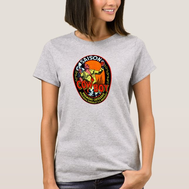 T-shirt Vintage Cowboy Ale (Devant)