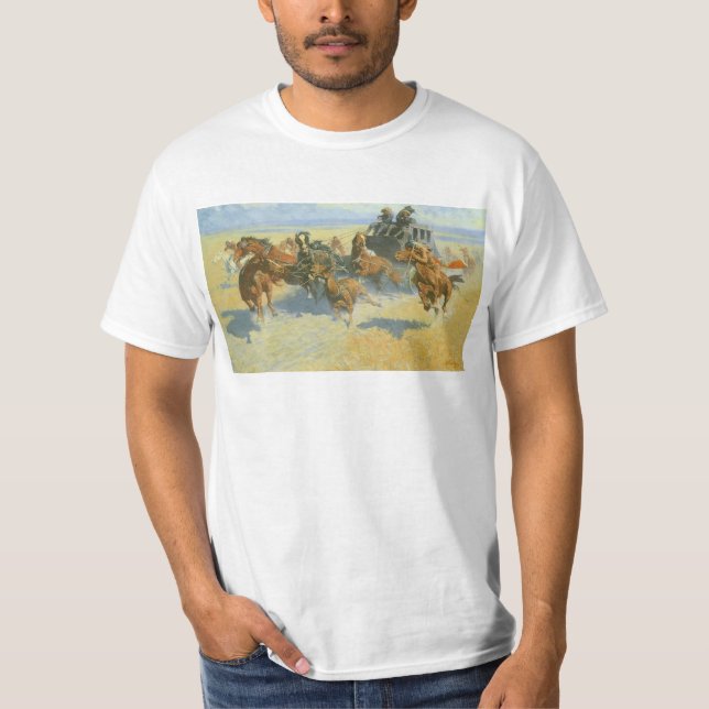 T-shirt Vintage Cowboy, Downing Nigh Leader, Remington (Devant)