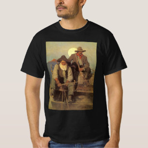 T-shirt Vintage Cowboys, l'étape de la paye par NC Wyeth