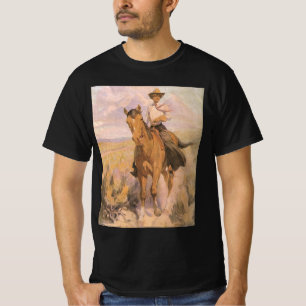 T-shirt Vintage Cowgirl Cowboy, Femme à Cheval par Dunton