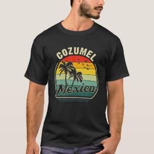 T-shirt Vintage Cozumel Mexique Vacances d'été Coucher de 