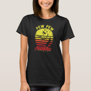 T-shirt Vintage Crazy Pew Pew Madafakas Raccoon