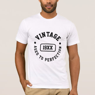 T-shirt Vintage Custom Year – Aged to Perfection Design
