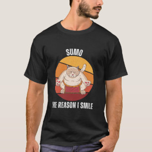 T-shirt Vintage Cute Neko Cat Sumo La Raison Je Souriais