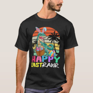 T-shirt Vintage Cute Trex Dino Joyeux Pâques Pâques