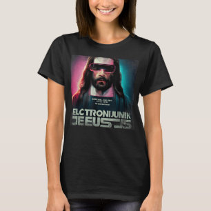 T-shirt Vintage Cyberpunk Jésus Futuriste Religieux Chris