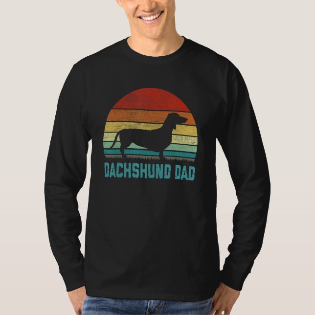 T-shirt Vintage Dachshund Dad  Dog (Devant)