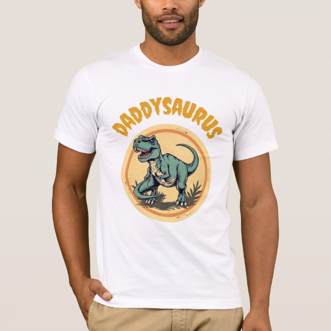 T-shirt vintage DaddySaurus Dinosaur (Devant)