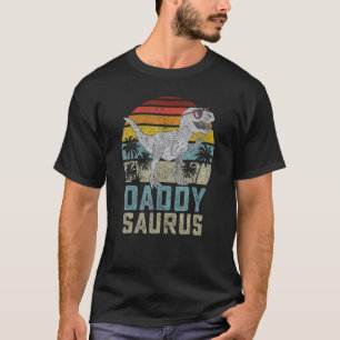 T-shirt Vintage Daddysaurus Rex Dinosaur Fête des pères Pa