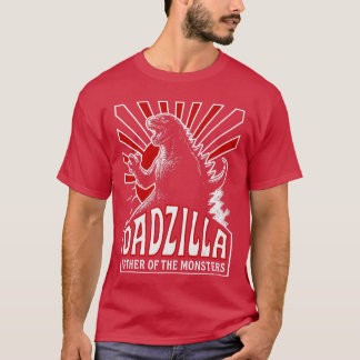T-shirt Vintage Dadzilla Father Ofhe Monsters Mens Fathers