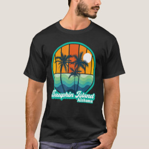 T-shirt Vintage Dauphin Island Alabama Été 90s Plage So