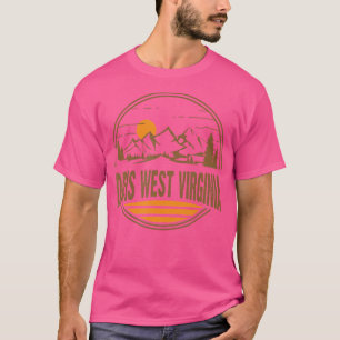 T-shirt Vintage Davis Ouest Virginia Mountain Randonnée So