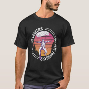 T-shirt Vintage Db Cooper Skydiving School Rétro Skydiver