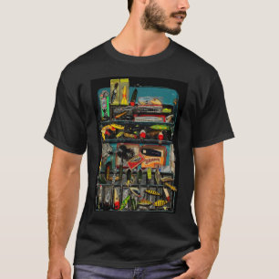 T-shirt vintage de boîte à leurres