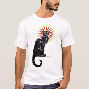 T-shirt vintage de cabaret de chat noir