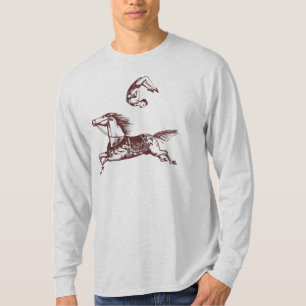 T-shirt vintage de cavalier de tour d'acrobate de