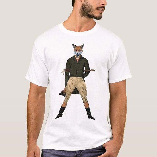 T-shirt vintage de chasse au renard (Devant)
