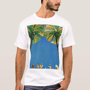 T-shirt vintage de Cote d'Azur de palmiers